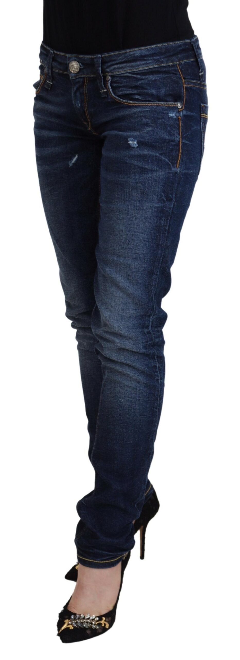 Chic Low Waist Designer Skinny Jeans