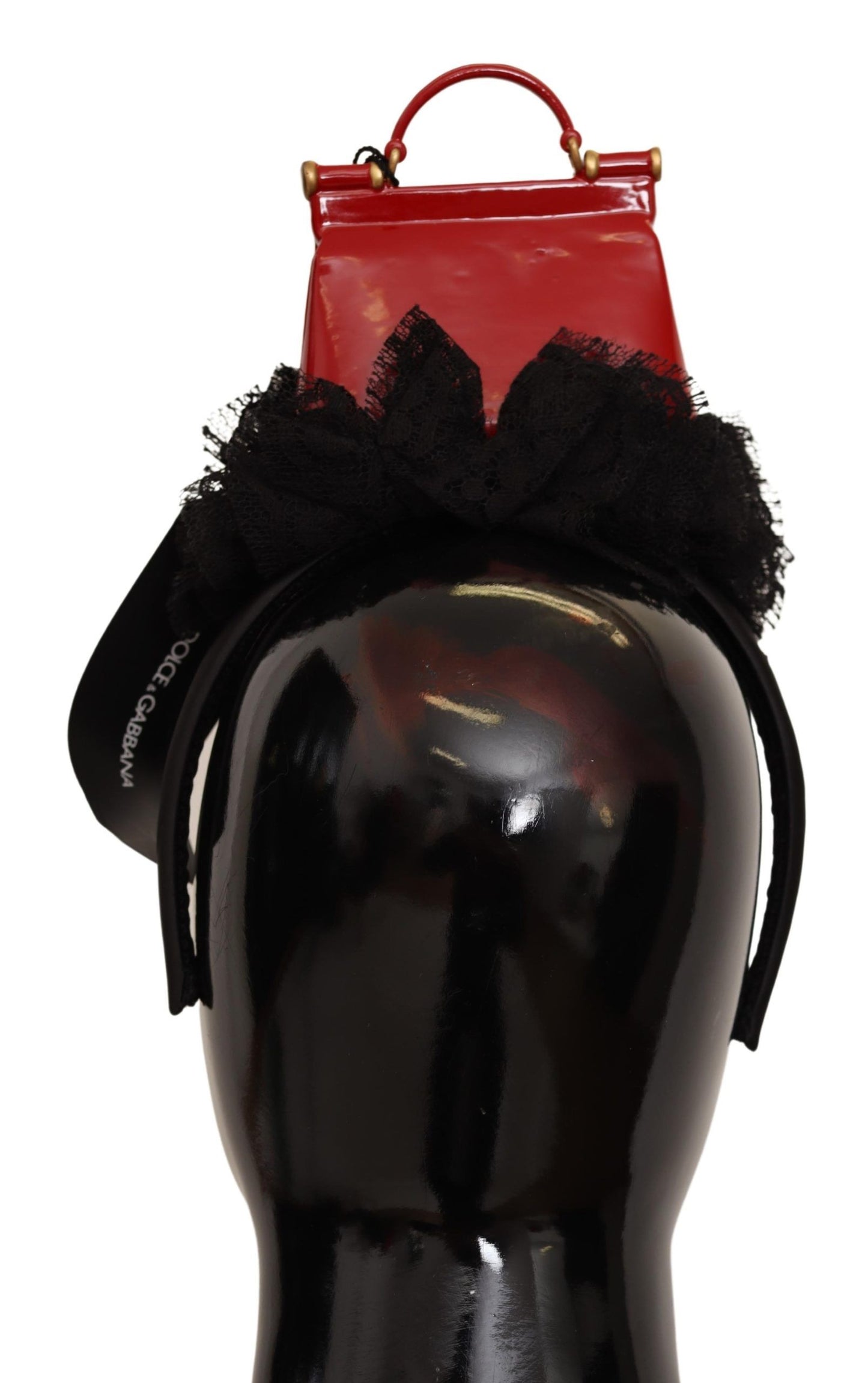 Exquisite Black Cotton Red Bronze Diadem Headband