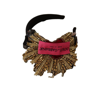 Regal Gold Silk Diadem Headband
