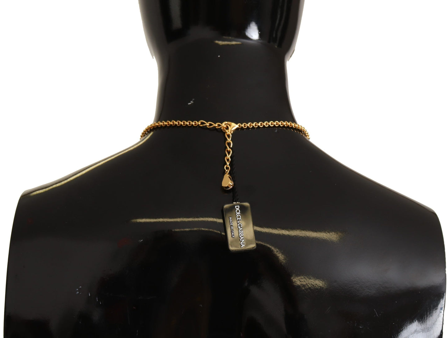 Glamorous Gold Crystal Charm Necklace
