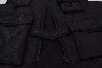 Elegant Sleeveless Vest Jacket in Black