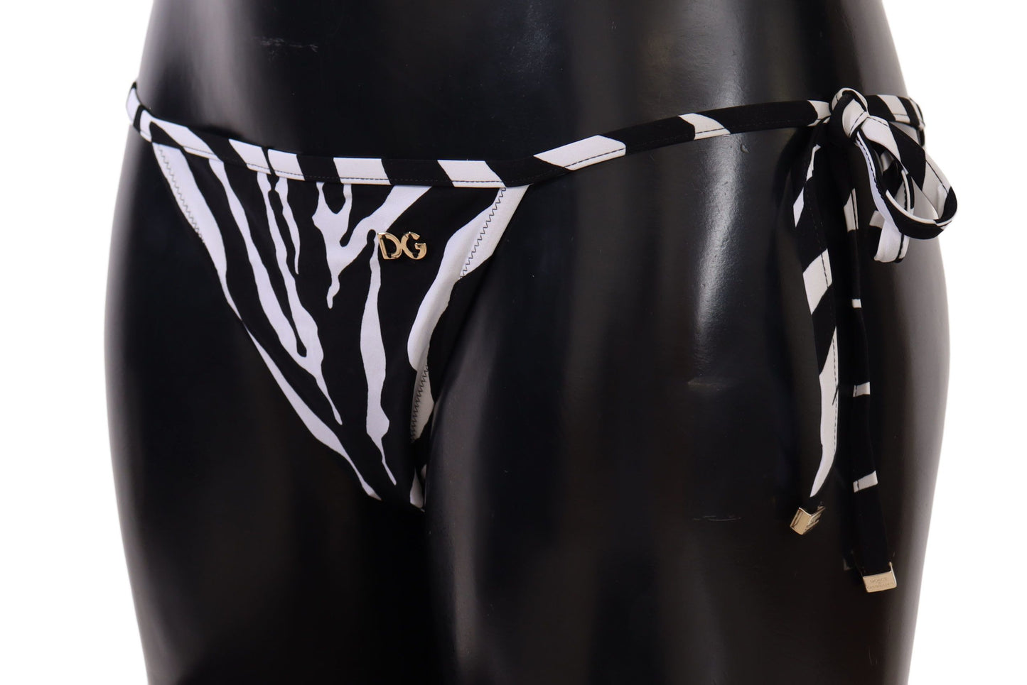 Zebra Print Chic Drawstring Bikini Bottom