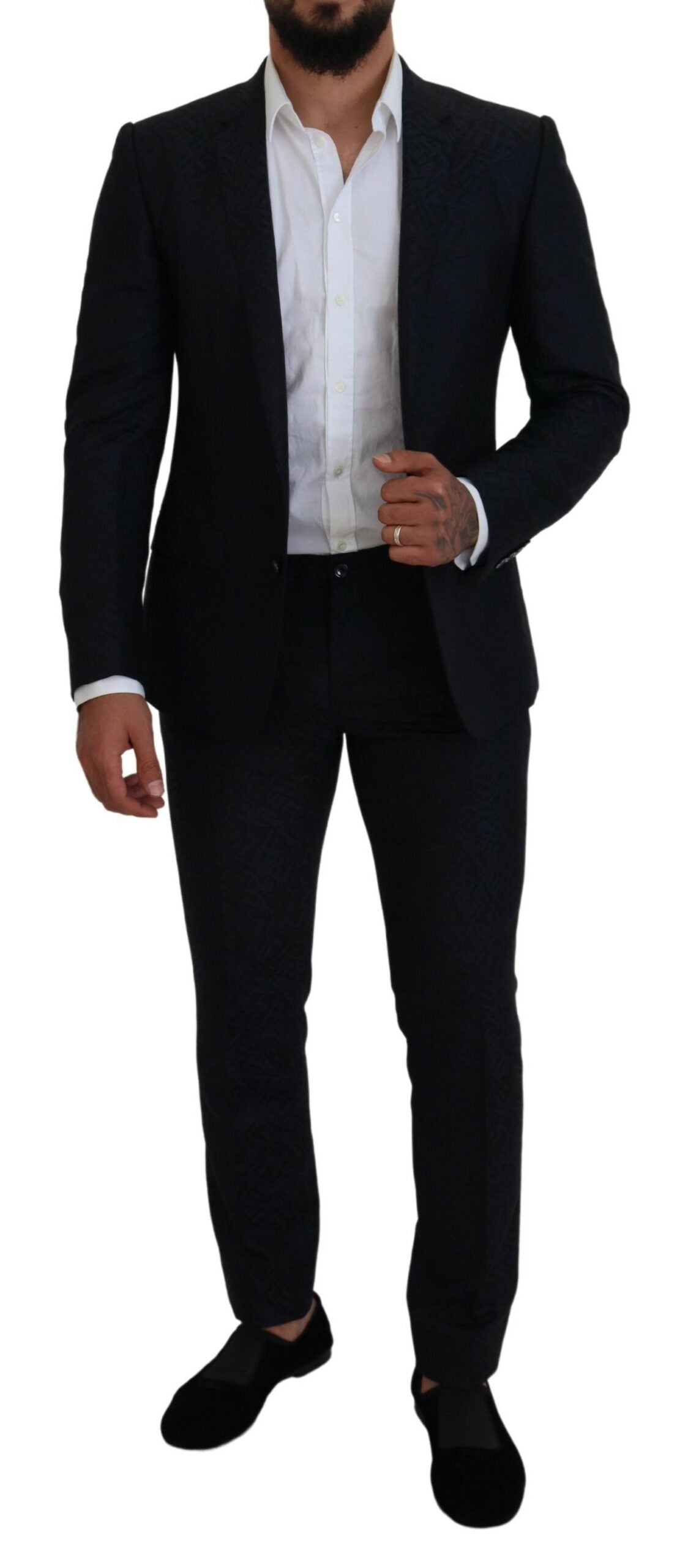 Sleek Martini Style Wool-Silk Men's Suit