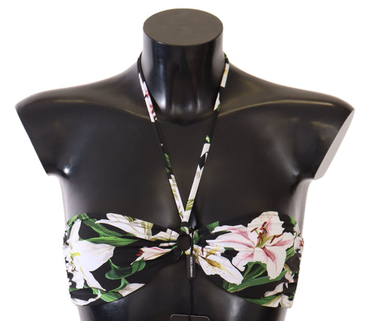 Exquisite Floral Print Bikini Top