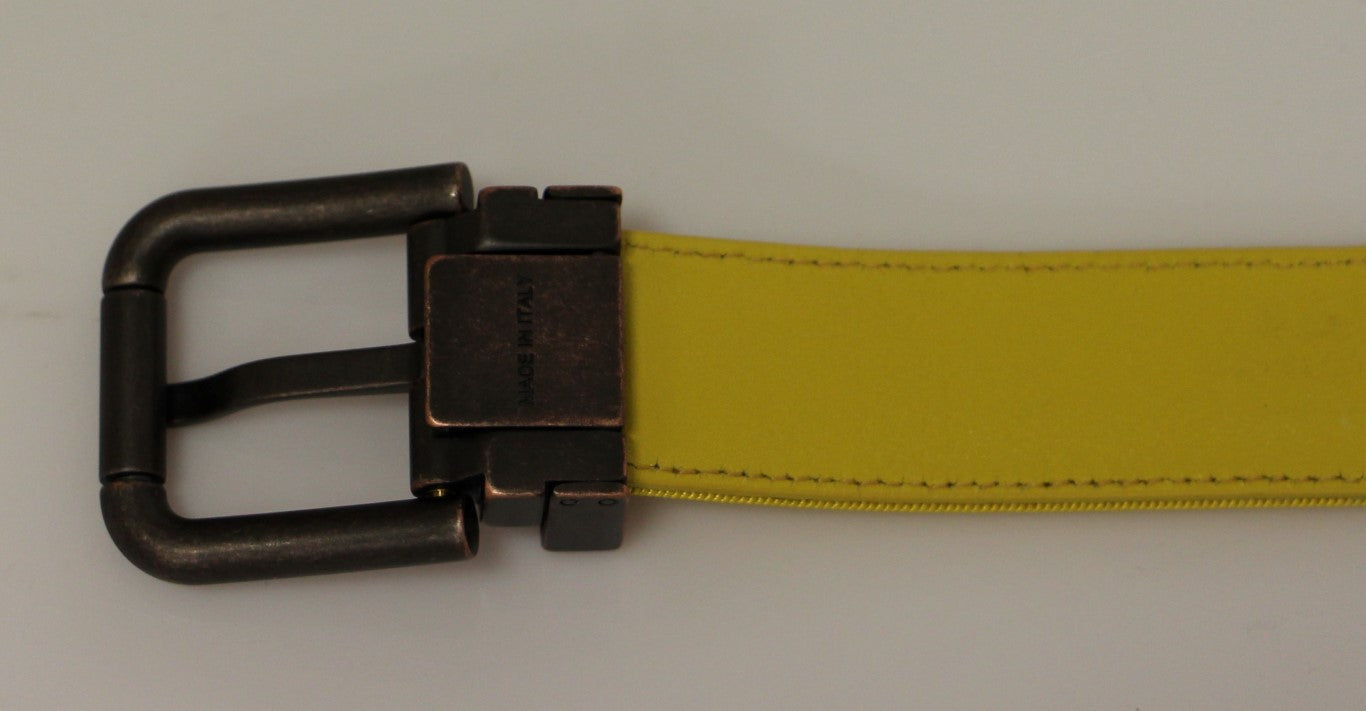 Yellow Fabric Logo Belt