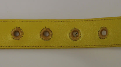 Yellow Fabric Logo Belt