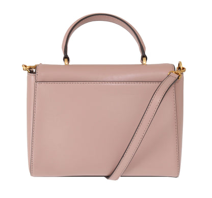 Elegant Pink Leather Mindy Shoulder Bag