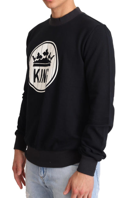 Regal Crown Motive Crewneck Sweater