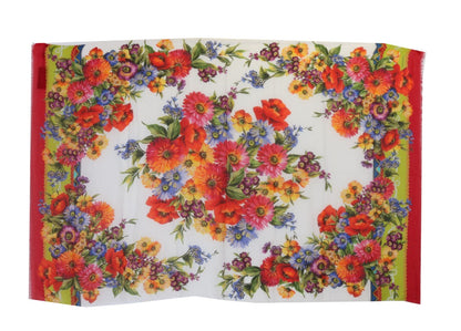 Multicolor Cashmere Floral Print Scarf