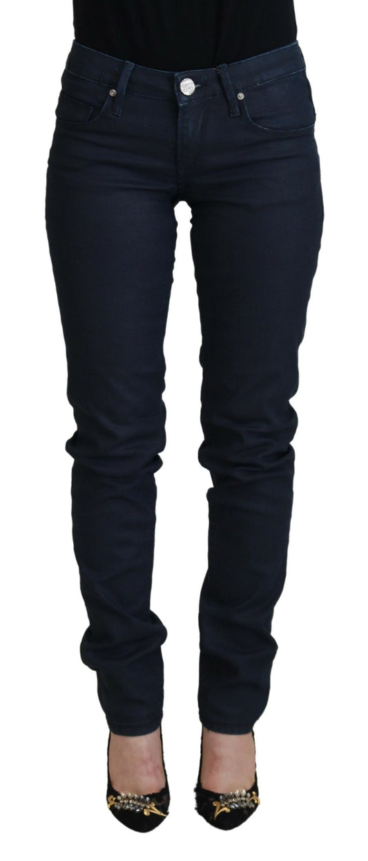 Chic Low Waist Skinny Jeans in Blue