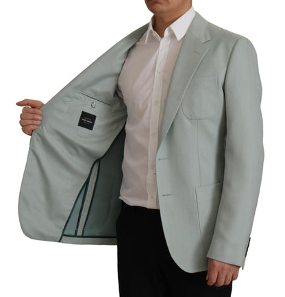 Elegant Slim Fit Cashmere Silk Blazer Jacket