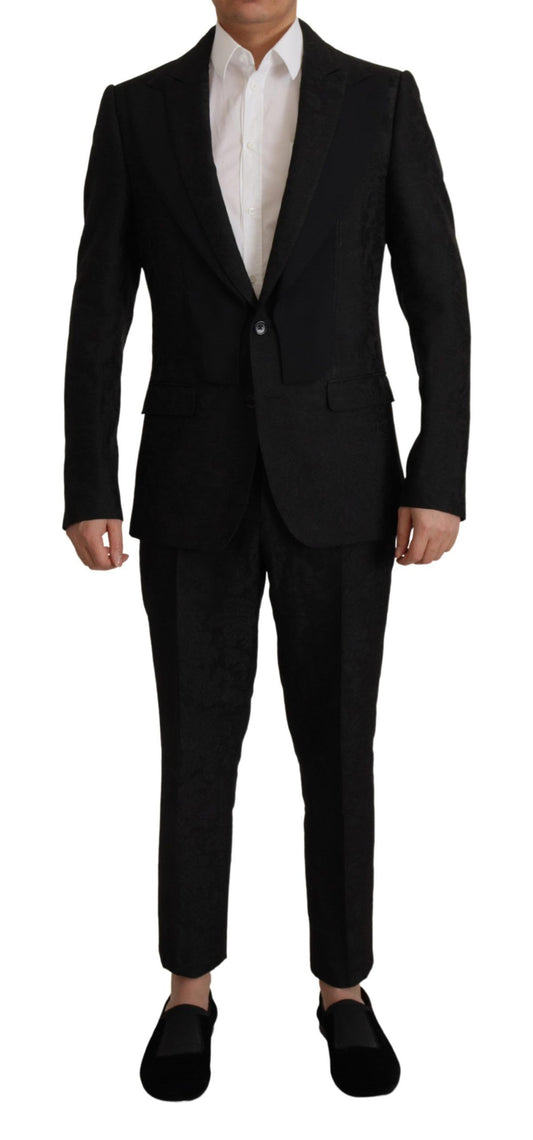 Elegant Black Two-Piece Martini Suit