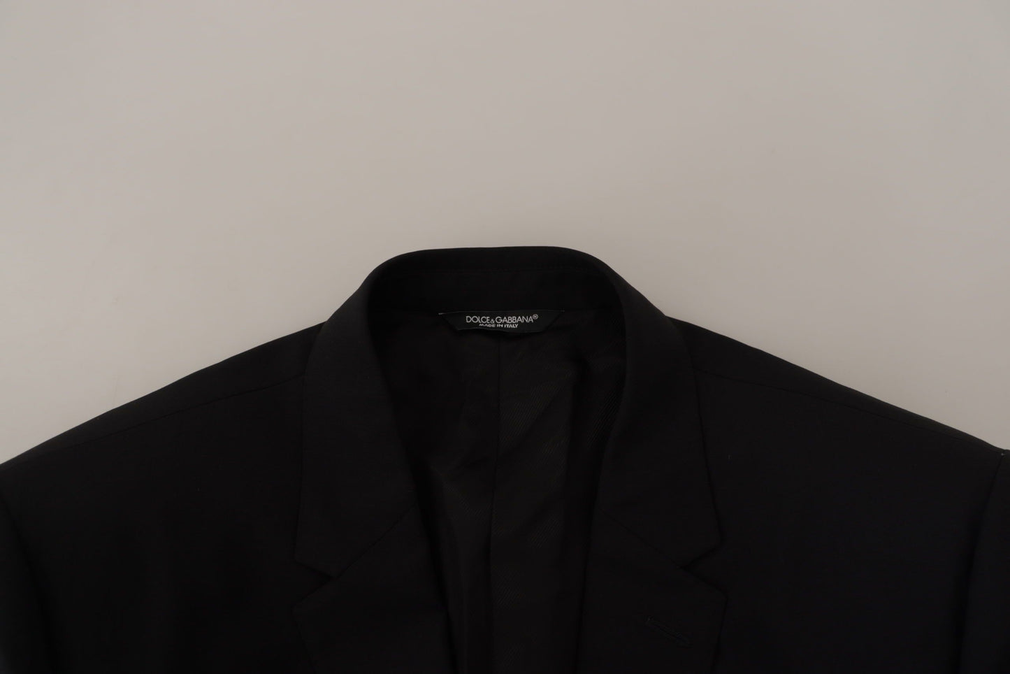 Elegant Black Three Piece Wool Suit