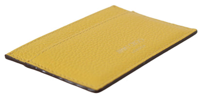 Sunshine Yellow Leather Card Holder