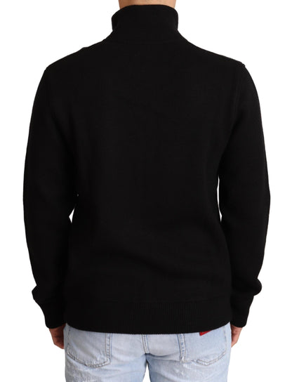 Elegant High Neck Cashmere Blend Sweater