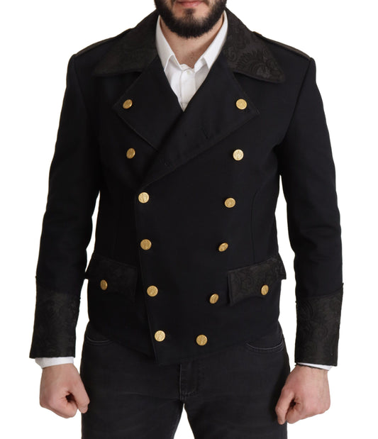 Elegant Black Double Breasted Jacket