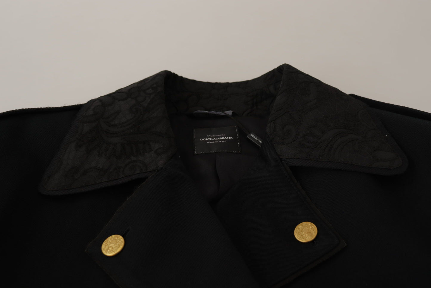 Elegant Black Double Breasted Jacket