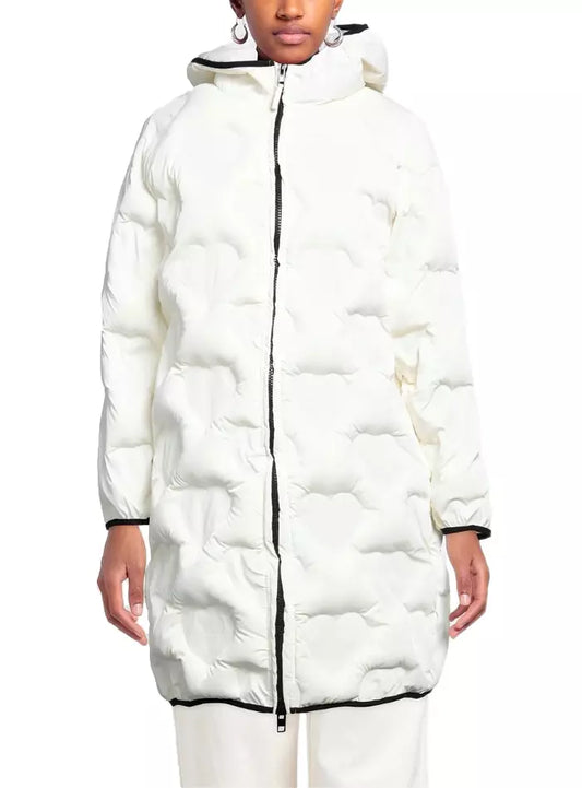Chic Quilted Heart Long Down Jacket