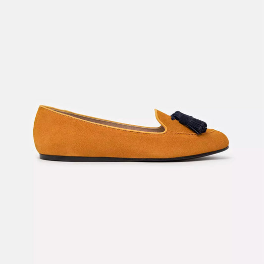 Yellow Leather Flat Shoe
