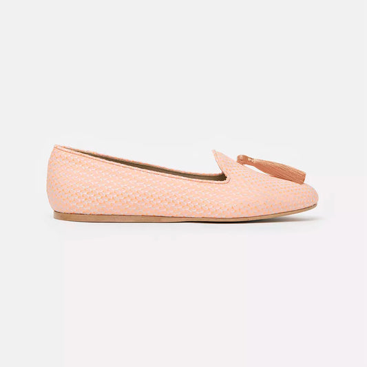 Pink Leather Flat Shoe