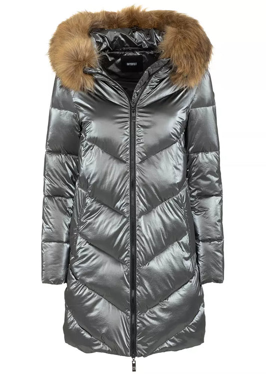 Chic Eco-Fur Hooded Down Jacket