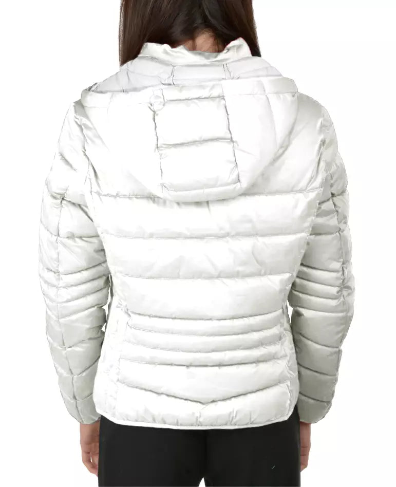 Chic White Short Jacket With Hood