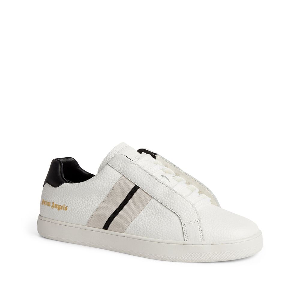 Elegant White Leather Unisex Sneakers