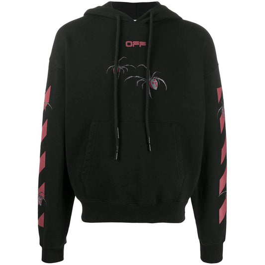 Arachno Oversized Hooded Sweatshirt in Black