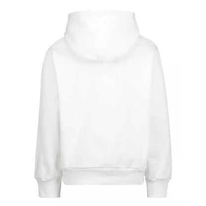 Winter White Cotton Hoodie with Designer Appeal