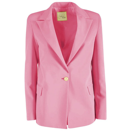 Chic Summer Crepe Jacket with Flap Pockets