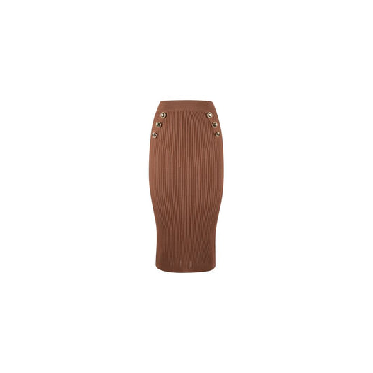 Elegant Pencil Skirt with Decorative Buttons