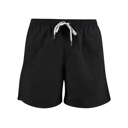 Sleek Black Men's Boxer Swim Shorts