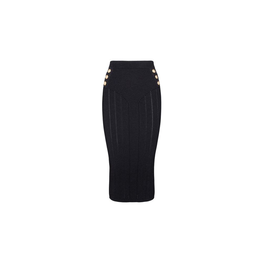 Sophisticated Pencil Skirt with Decorative Buttons