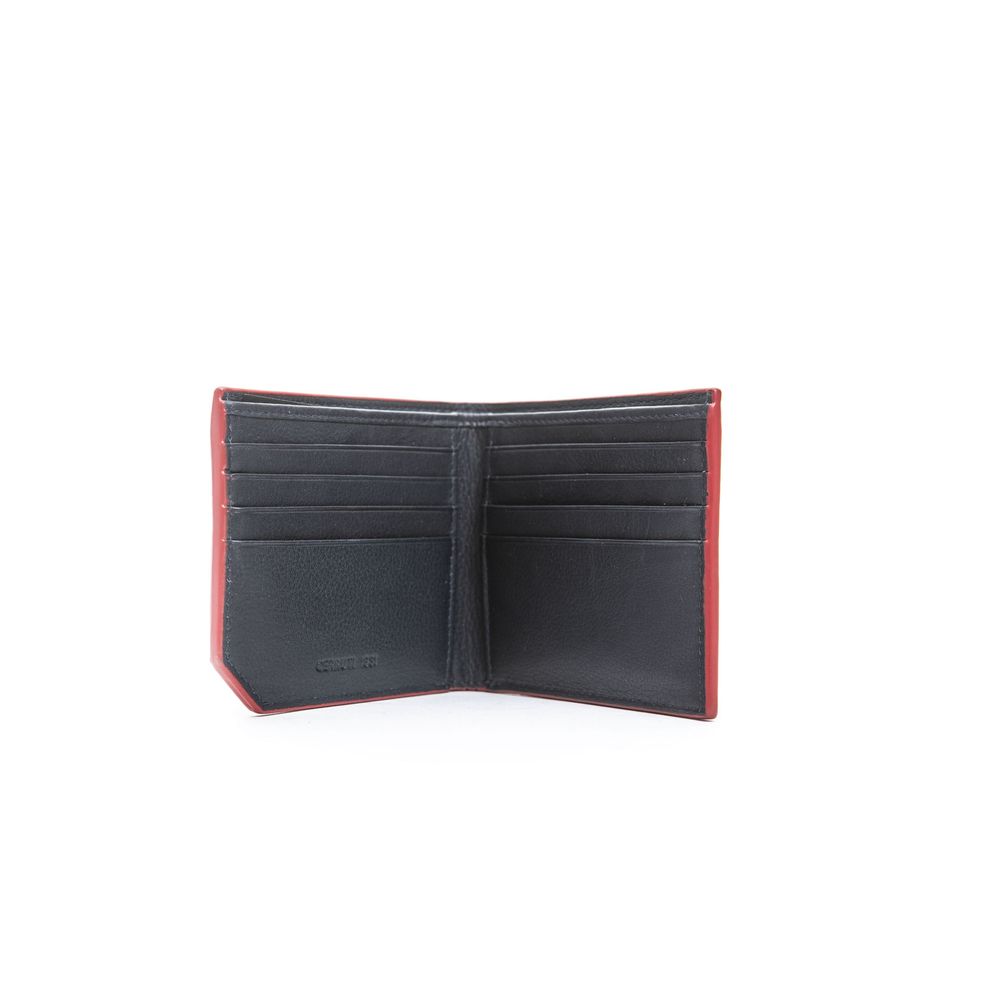 Elegant Blue Leather Bi-Fold Wallet