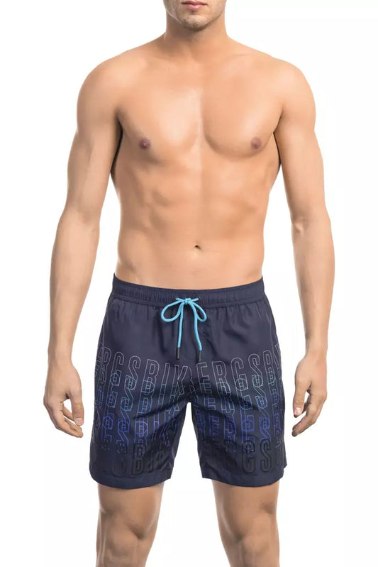 Elegant Degradé Swim Shorts in Blue