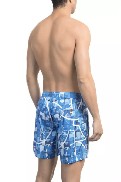 Elegant Light Blue Swim Shorts