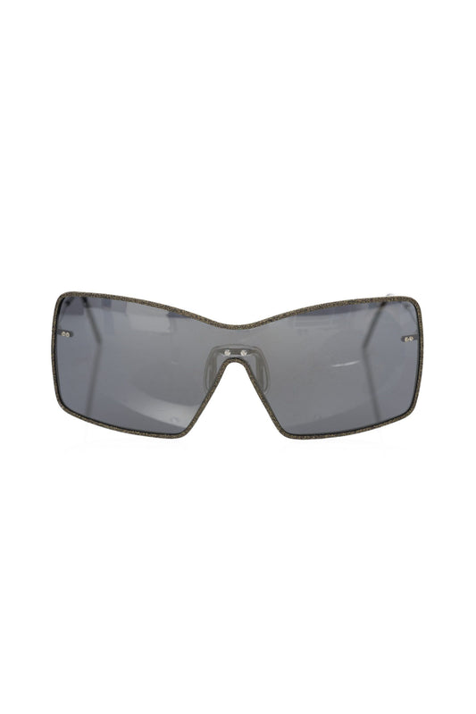 Elegant Shield Sunglasses with Gray Mirror Lens