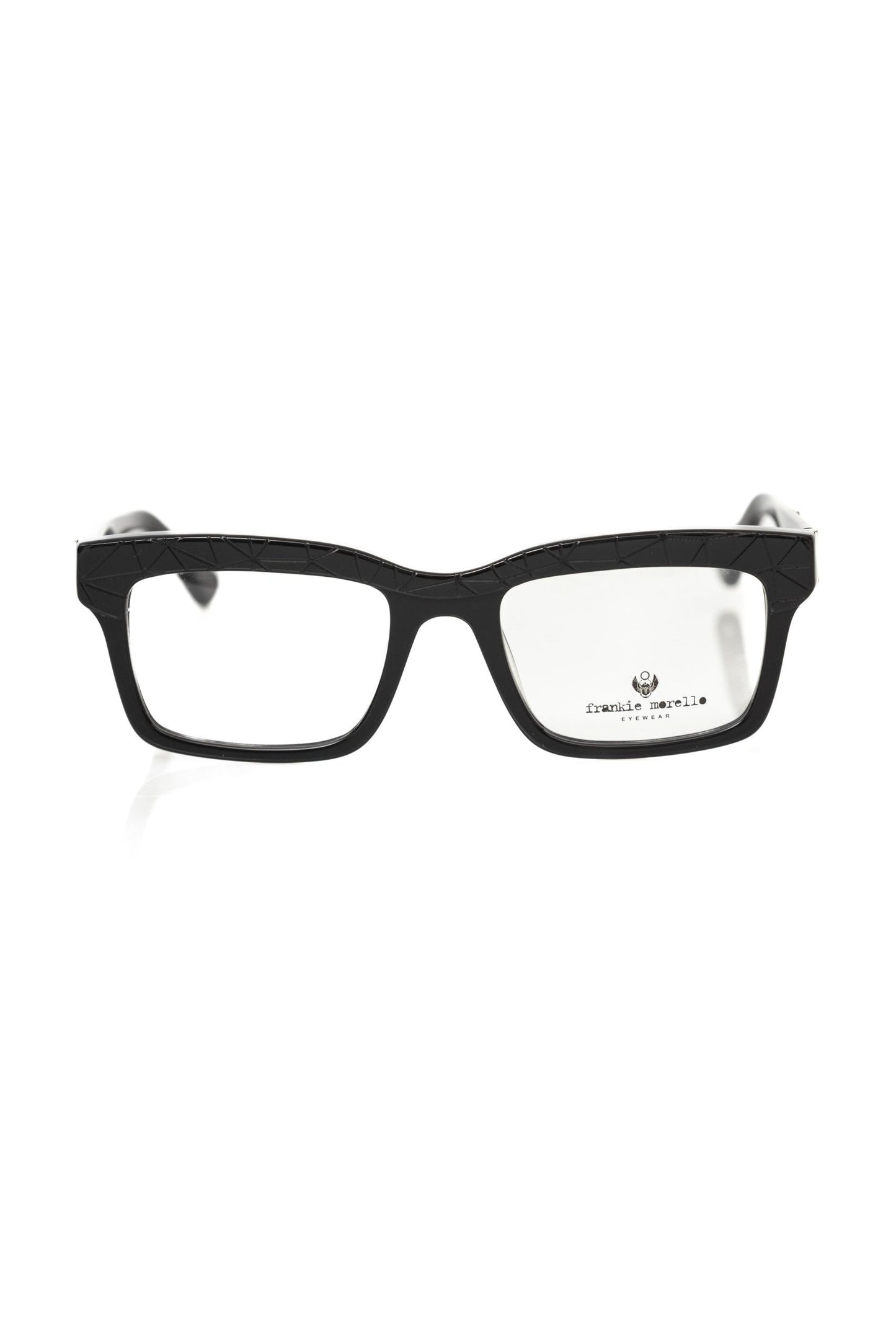 Black Geometric Wayfarer Eyeglasses
