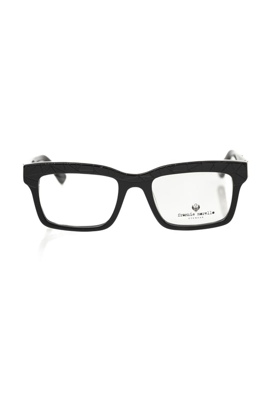 Black Geometric Wayfarer Eyeglasses