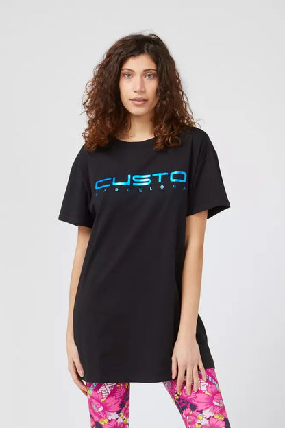 Oversized Cotton Tee with Bold Front Print