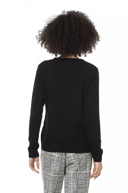 Chic Monogram Crewneck Wool-Blend Sweater