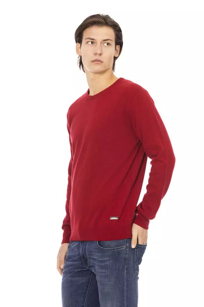 Elevated Elegance Crewneck Sweater in Red