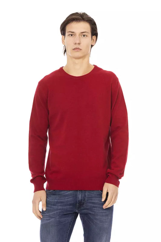 Elevated Elegance Crewneck Sweater in Red