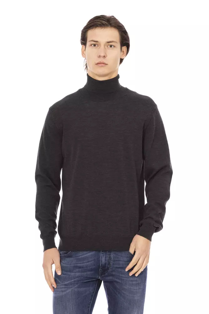 Elegant Turtleneck Brown Sweater