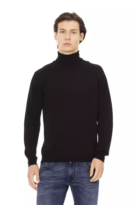 Elegant Turtleneck Monogram Sweater