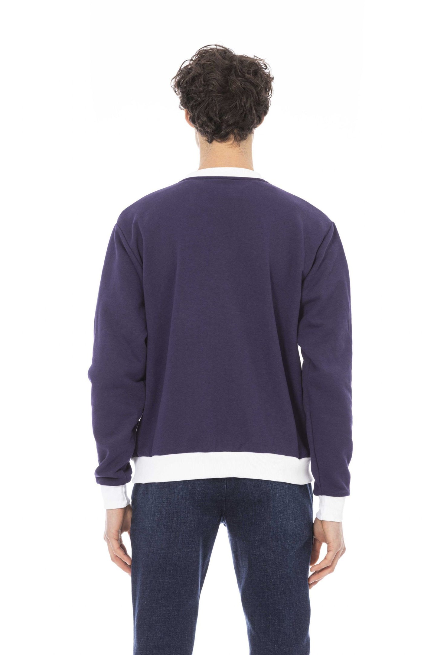 Elegant Purple Cotton Sweatshirt