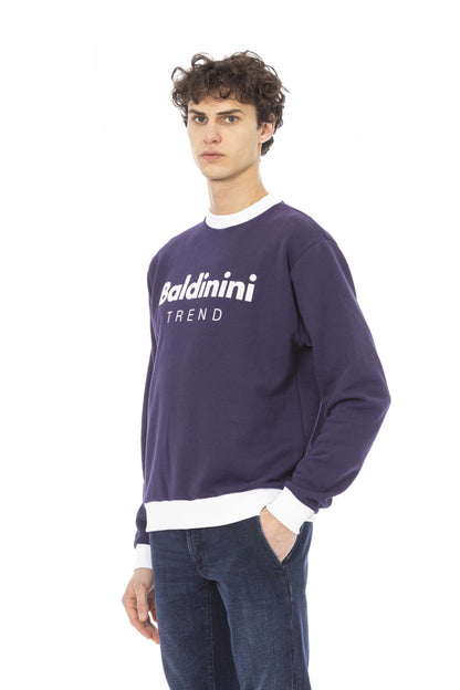 Elegant Purple Cotton Sweatshirt