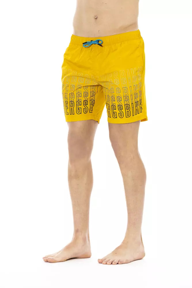Degradé Print Swim Shorts in Vibrant Yellow