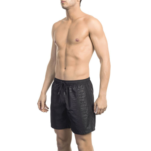 Chic Side Print Swim Shorts for the Modern Man