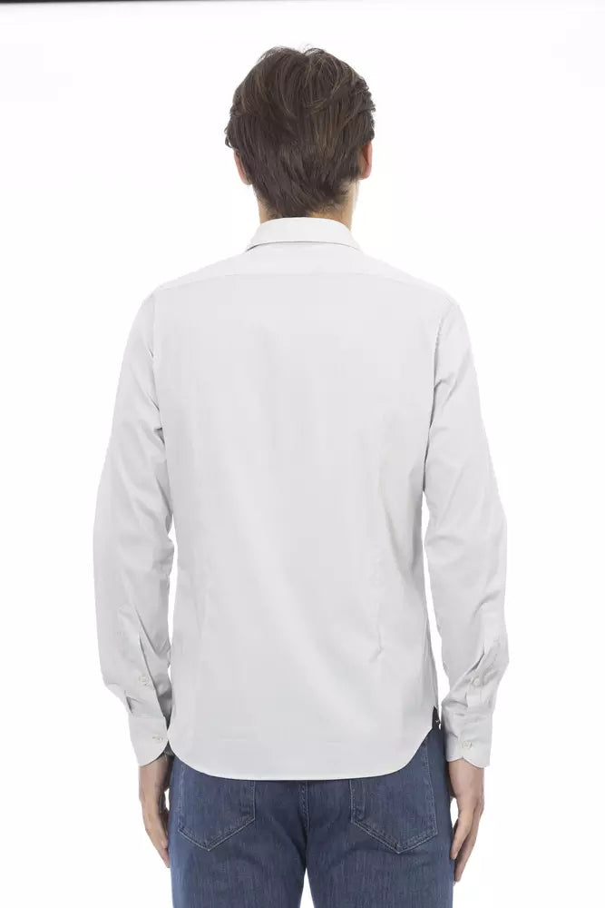 Sleek Gray Slim Fit Designer Shirt